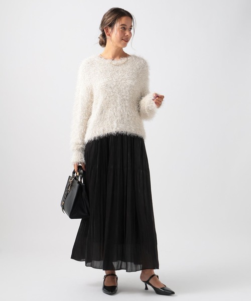 BAYFLOW（ベイフロー）の「[上品な光沢感]グロッシープリーツスカート（スカート・レディース・ブルー/テラコッタ/ブラック・FREE）」の14枚目の写真