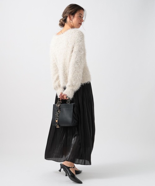 BAYFLOW（ベイフロー）の「[上品な光沢感]グロッシープリーツスカート（スカート・レディース・ブルー/テラコッタ/ブラック・FREE）」の15枚目の写真