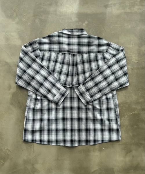 セール】バックスリットチェック柄シャツ（シャツ/ブラウス