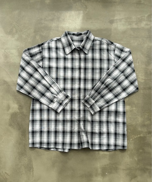 SHAGGIE（シャギー）の「バックスリットチェック柄シャツ（シャツ/ブラウス・レディース・ピンク/ブラック・FREE）」の13枚目の写真