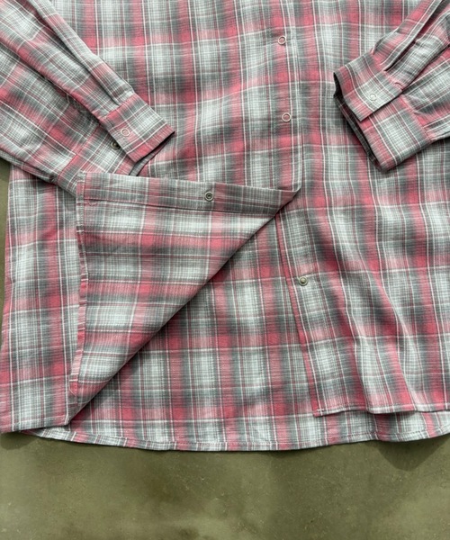 SHAGGIE（シャギー）の「バックスリットチェック柄シャツ（シャツ/ブラウス・レディース・ピンク/ブラック・FREE）」の15枚目の写真