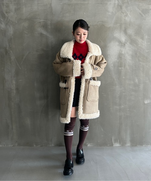 ボアカラー ムートンコート FD24W439【Fano Studios】【2025AW