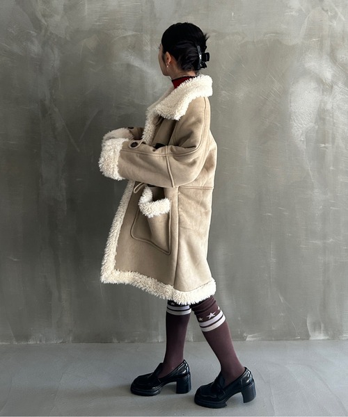 ボアカラー ムートンコート FD24W439【Fano Studios】【2025AW