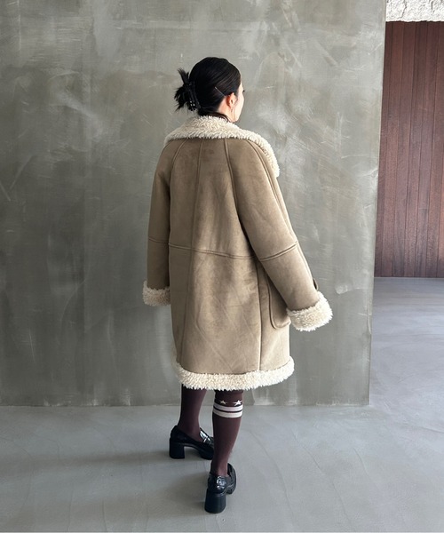 ボアカラー ムートンコート FD24W439【Fano Studios】【2025AW