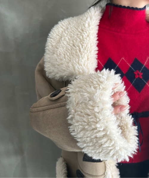 ボアカラー ムートンコート FD24W439【Fano Studios】【2025AW