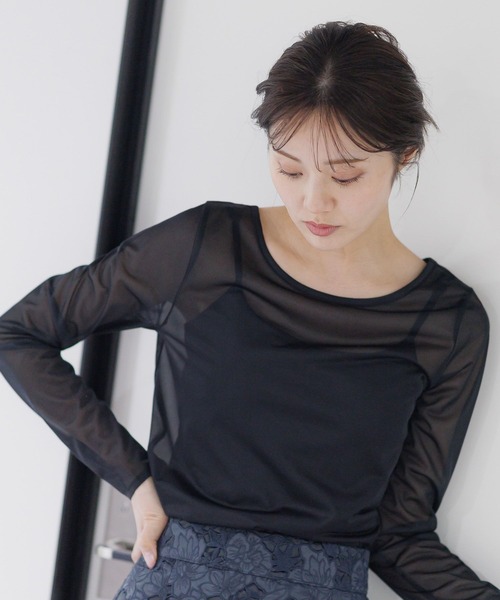 Andemiu（アンデミュウ）の「アソートバックシャンカット291762（Tシャツ/カットソー・レディース・ブラック系9/オフホワイト/ブラック系1/グレー・FREE）」の3枚目の写真