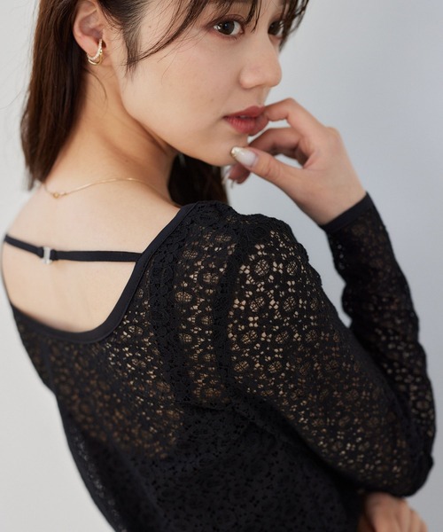 Andemiu（アンデミュウ）の「アソートバックシャンカット291762（Tシャツ/カットソー・レディース・ブラック系9/オフホワイト/ブラック系1/グレー・FREE）」の12枚目の写真