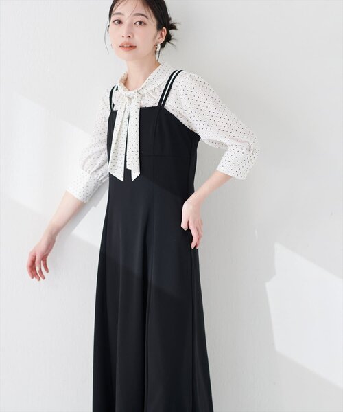 カットジョーゼットキャミワンピース（ワンピース）｜natural couture