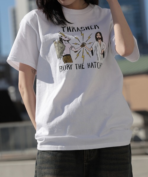 THRASHER(スラッシャー)の「THRASHER/スラッシャー TOY MACHINE T-SHIRT 半袖Tシャツ(Tシャツ/カットソー・メンズ・ブラック系1/ホワイト/ブラック系2/チャコール・XL/L/M)」の1枚目の写真