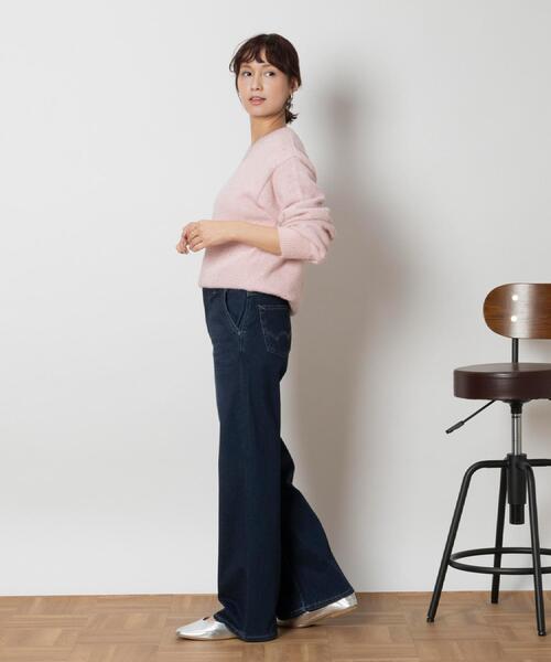 EDWIN(エドウィン)の「EDWIN(エドウィン)【レディース】【スゴイラク】「JERSEYSEASY」ワイドパンツ(デニムパンツ・レディース・ダークインディゴブルー/ネイビー・S/M/L/XS/06)」の17枚目の写真