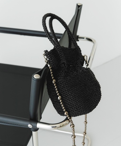 RODE SKO(ロデスコ)の「ビーズショルダーバッグ(ショルダーバッグ・レディース・シルバー/ブラック/ブラウン・ONE)」の2枚目の写真