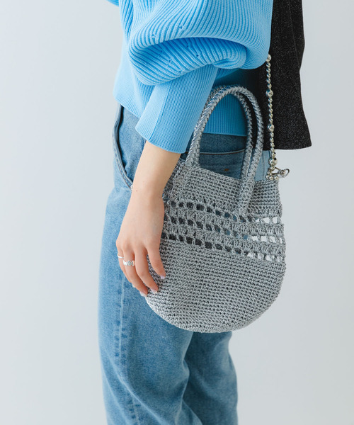 RODE SKO(ロデスコ)の「ビーズショルダーバッグ(ショルダーバッグ・レディース・シルバー/ブラック/ブラウン・ONE)」の5枚目の写真