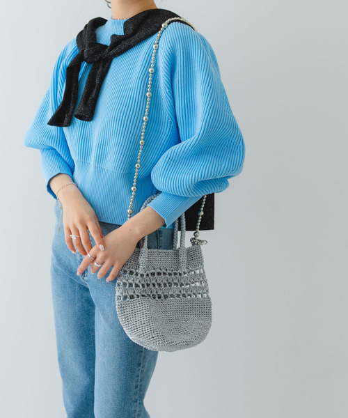 RODE SKO(ロデスコ)の「ビーズショルダーバッグ(ショルダーバッグ・レディース・シルバー/ブラック/ブラウン・ONE)」の6枚目の写真