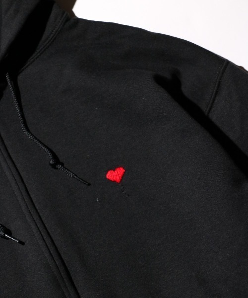 JERZEES（ジャージーズ）の「JERZEES / ジャージーズ "HEART BALLON" ZIP UP HOODIE 刺しゅう ワンポイント ジップアップパーカー（パーカー・メンズ・グレー/ブラック・X-LARGE/LARGE/MEDIUM）」の10枚目の写真