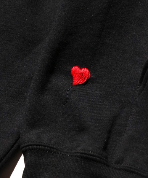 JERZEES（ジャージーズ）の「JERZEES / ジャージーズ "HEART BALLON" ZIP UP HOODIE 刺しゅう ワンポイント ジップアップパーカー（パーカー・メンズ・グレー/ブラック・X-LARGE/LARGE/MEDIUM）」の12枚目の写真