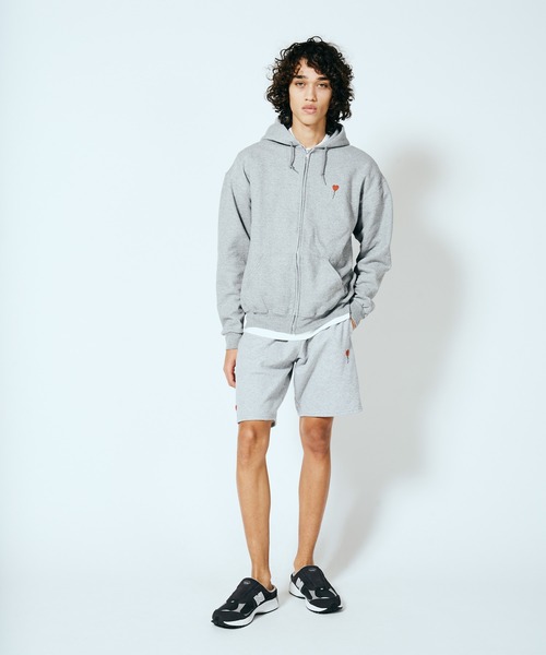 JERZEES（ジャージーズ）の「JERZEES / ジャージーズ "HEART BALLON" ZIP UP HOODIE 刺しゅう ワンポイント ジップアップパーカー（パーカー・メンズ・グレー/ブラック・X-LARGE/LARGE/MEDIUM）」の18枚目の写真