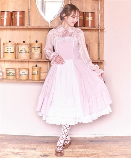 axes femme kawaii（アクシーズファムカワイイ）の「プランタンジャンパースカート（ジャンパースカート・レディース・サックスブルー/ピンク/ブルー・MEDIUM）」の3枚目の写真