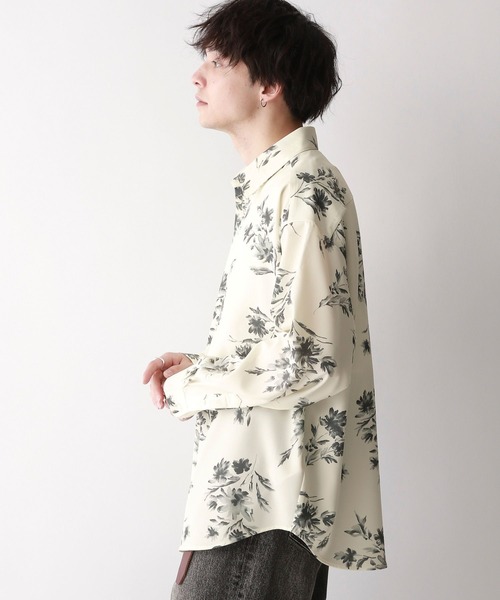 RAGEBLUE（レイジブルー）の「【LUXURY+EASY】ラグイージー/アソートフラワー柄オーバーサイズシャツ/ストライプシャツ（シャツ/ブラウス・メンズ・グレー/ライトブルー/ブラック/ホワイト・MEDIUM/LARGE）」の12枚目の写真