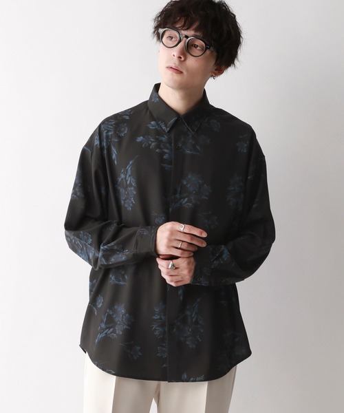 RAGEBLUE（レイジブルー）の「【LUXURY+EASY】ラグイージー/アソートフラワー柄オーバーサイズシャツ/ストライプシャツ（シャツ/ブラウス・メンズ・グレー/ライトブルー/ブラック/ホワイト・MEDIUM/LARGE）」の14枚目の写真