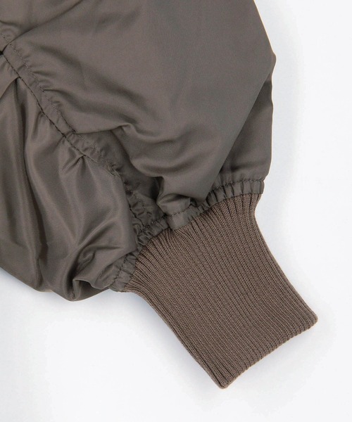 NICOLE white（ニコルホワイト）の「MA-1ロングコート（その他アウター・レディース・カーキ/ブラック・FREE）」の7枚目の写真