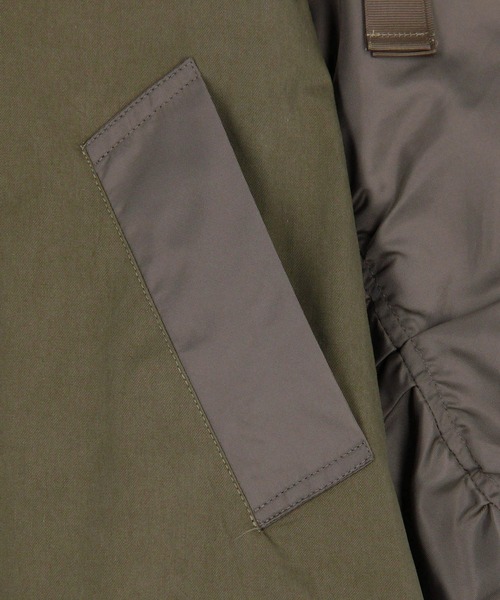 NICOLE white（ニコルホワイト）の「MA-1ロングコート（その他アウター・レディース・カーキ/ブラック・FREE）」の8枚目の写真