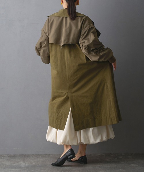 NICOLE white（ニコルホワイト）の「MA-1ロングコート（その他アウター・レディース・カーキ/ブラック・FREE）」の15枚目の写真