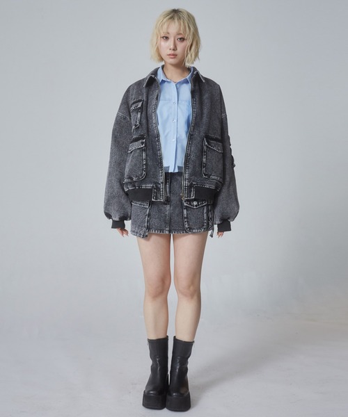 ENVYM(アンビー)の「ポケットデニムミニスカート(デニムスカート・レディース・ブラック/ピンク/ブルー・MEDIUM/SMALL)」の15枚目の写真