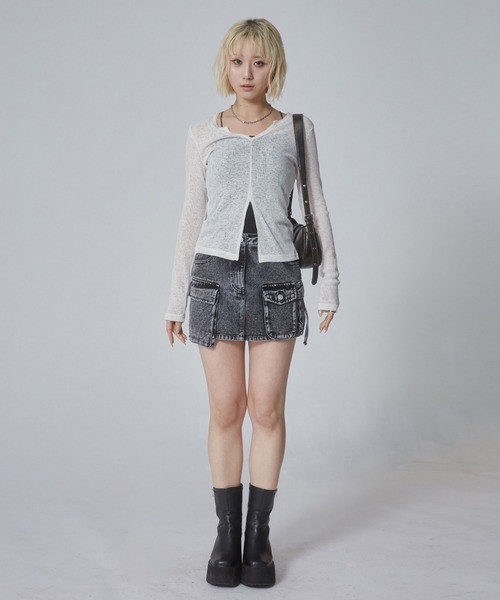 ENVYM(アンビー)の「ポケットデニムミニスカート(デニムスカート・レディース・ブラック/ピンク/ブルー・MEDIUM/SMALL)」の10枚目の写真