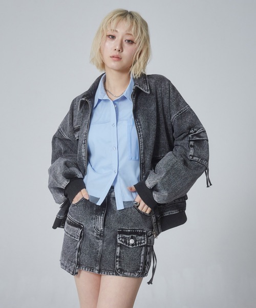 ENVYM(アンビー)の「ポケットデニムミニスカート(デニムスカート・レディース・ブラック/ピンク/ブルー・MEDIUM/SMALL)」の16枚目の写真
