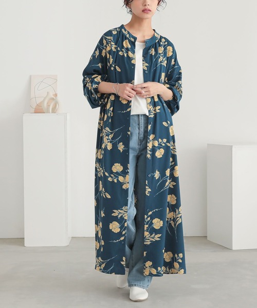 花柄ボリュームスリーブワンピース 花柄ボリュームスリーブワンピース』（ワンピース）｜n'OrLABEL