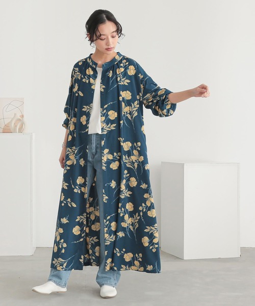 花柄ボリュームスリーブワンピース』（ワンピース）｜n'OrLABEL