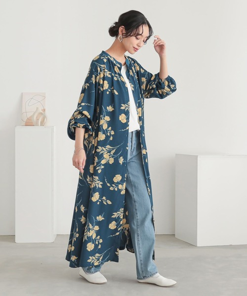 n'OrLABEL(ノアールレーベル)の「『花柄ボリュームスリーブワンピース』(ワンピース・レディース・ブラック/ネイビー/ブルー・FREE)」の20枚目の写真