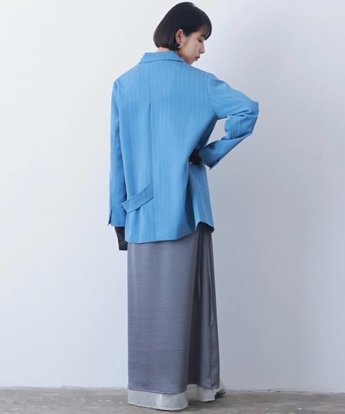 PURE BRIGHT（ピュアブライト）の「ストライプ変形テーラードジャケット（テーラードジャケット・レディース・ブルー/ブラック/ネイビー・FREE）」の20枚目の写真