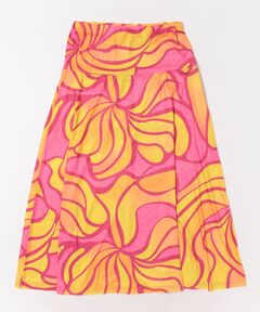 スカート EMILIO PUCCI 44 Emilio Pucci Blue and White Abstract Print Maxi Skirt With