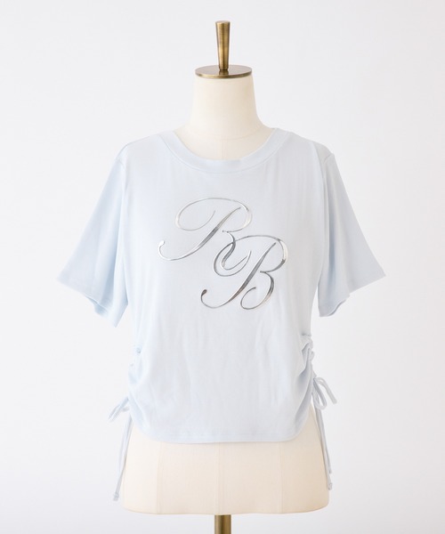 one after another NICE CLAUP（ワンアフターアナザーナイスクラップ）の「サイドドロストTシャツ（Tシャツ/カットソー・レディース・オフホワイト/サックスブルー/ピンク/ホワイト系その他・FREE）」の5枚目の写真