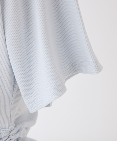 one after another NICE CLAUP（ワンアフターアナザーナイスクラップ）の「サイドドロストTシャツ（Tシャツ/カットソー・レディース・オフホワイト/サックスブルー/ピンク/ホワイト系その他・FREE）」の10枚目の写真