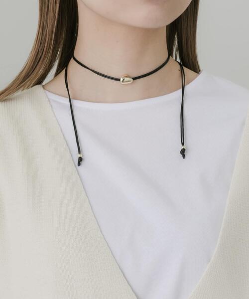 SMELLY（スメリー）の「メタルトップダブルコードチョーカー（ネックレス・レディース・ブラック系その他・-）」の2枚目の写真