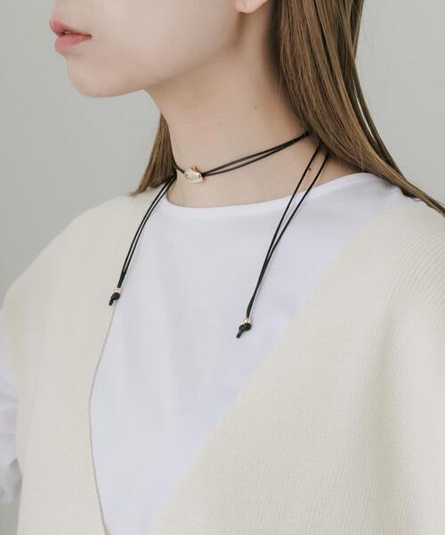 SMELLY（スメリー）の「メタルトップダブルコードチョーカー（ネックレス・レディース・ブラック系その他・-）」の3枚目の写真