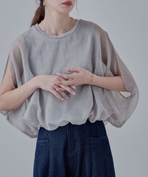 etoll. | オーガンジーレイヤード風バルーンブラウス(Tシャツ/カットソー)
