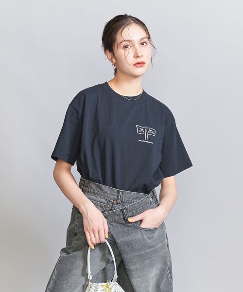 FUNG（ファング）の「【別注】＜FUNG＞ベーシック プリント Tシャツ（Tシャツ/カットソー・レディース・ホワイト/ライトピンク/ネイビー・FREE）」の4枚目の写真