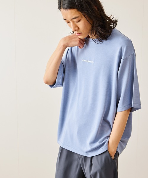 JUNRED(ジュンレッド)の「2ポイントワイドTシャツ(Tシャツ/カットソー・メンズ・ブラック/チャコールグレー/ホワイト/ブルー系その他4・S/M/L)」の5枚目の写真