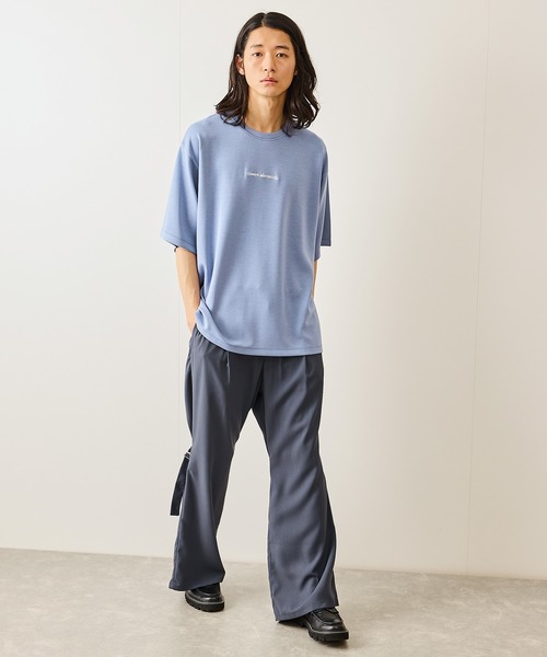 JUNRED(ジュンレッド)の「2ポイントワイドTシャツ(Tシャツ/カットソー・メンズ・ブラック/チャコールグレー/ホワイト/ブルー系その他4・S/M/L)」の8枚目の写真