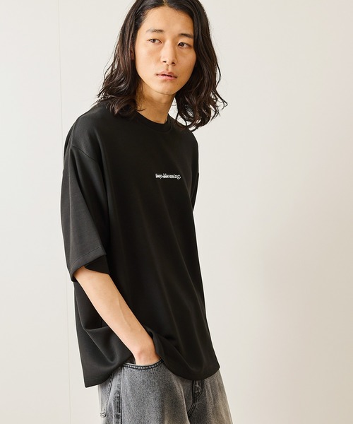 JUNRED(ジュンレッド)の「2ポイントワイドTシャツ(Tシャツ/カットソー・メンズ・ブラック/チャコールグレー/ホワイト/ブルー系その他4・S/M/L)」の14枚目の写真
