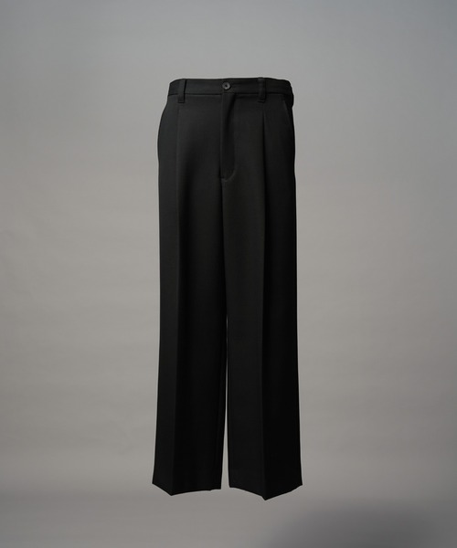 UNISEX》4 Colors Chambray Washable Wool Prime-Wide One Tuck Wide