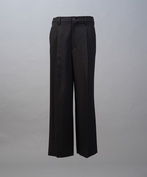 UNISEX》4 Colors Chambray Washable Wool Prime-Wide One Tuck Wide