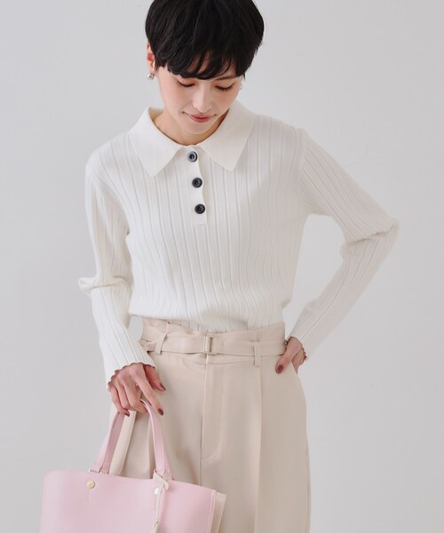 R　puffニットホワイト Takara Fuzzy Sweater | GUESS