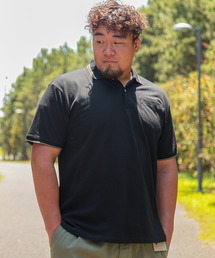 B&T CLUB（ビーティークラブ）の「B＆T CLUB (ビーアンドティークラブ) DRY 鹿の子 ライン入り 半袖 ポロシャツ（ポロシャツ）」