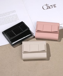 ALTROSE(アルトローズ)のエナメル リボン ボックスコイン 三つ折り財布 ミニ財布(財布)