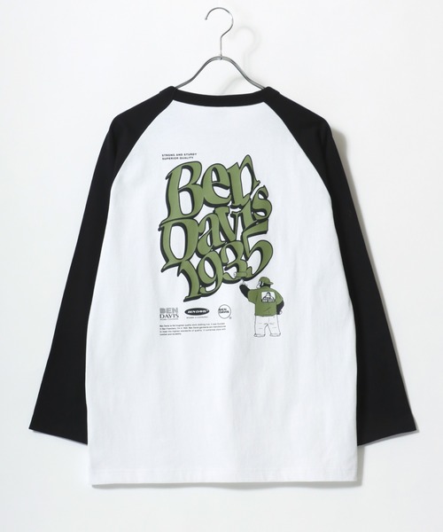 BEN DAVIS(ベンデイビス)の「BEN DAVIS/ベンデイビス ワンポイント刺繍 バックプリント ラグランロングスリーブTシャツ レディース メンズ(Tシャツ/カットソー・レディース・ブラック/ネイビー/モスグリーン・M/L/LL)」の12枚目の写真