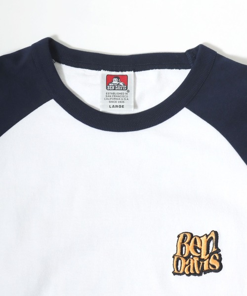 BEN DAVIS(ベンデイビス)の「BEN DAVIS/ベンデイビス ワンポイント刺繍 バックプリント ラグランロングスリーブTシャツ レディース メンズ(Tシャツ/カットソー・レディース・ブラック/ネイビー/モスグリーン・M/L/LL)」の7枚目の写真